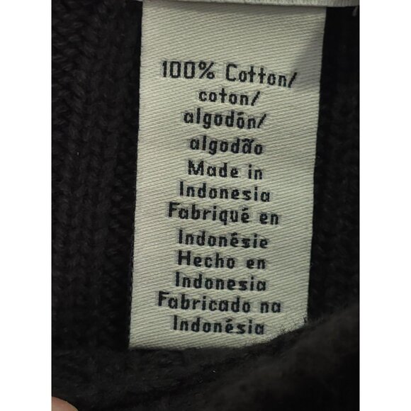 Calvin Klein Jeans Black Ribbed Knit/Cotton Sweater XL L/S Crewneck Unisex - Picture 4 of 11